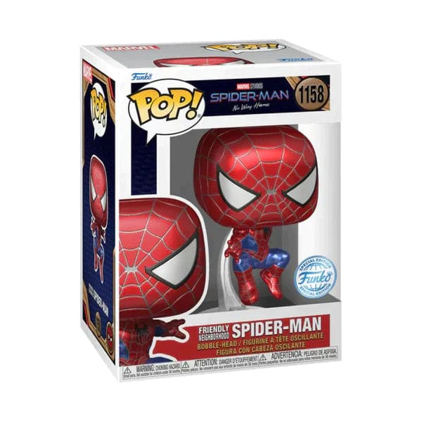 Friendly Neigborhood Spiderman Leaping (Metallic) Funko Pop