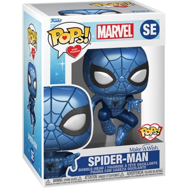 Spider-Man Metallic Funko Pop Make-A-Wish - Marvel